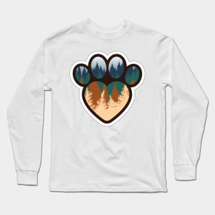 Forest Paw Print Long Sleeve T-Shirt